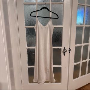 Aritzia Wilfred only slip silk midi dress